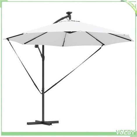 Parasol déporté - FAFEICY - 42003383 - Sable - 294 x 294 x 248 cm - Rotation 360° (1/5)