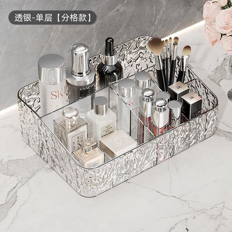 Coiffeuse organiseur cosmétiques boîte de rangement rouge à lèvres tiroir porte-masques compartiment maquillage bureau coiffeuse étagère maquillage (1/5)