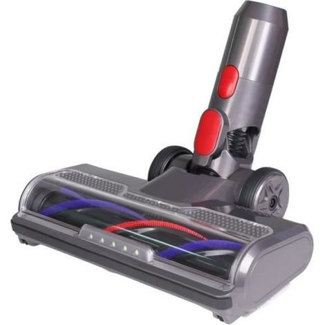 Brosse Motorisée Pour Aspirateur - Compatible V7 V8 V10 V11 V15 - Tête Rotative 120° Avec LED - Rouleau Lavable - 1 Pièce