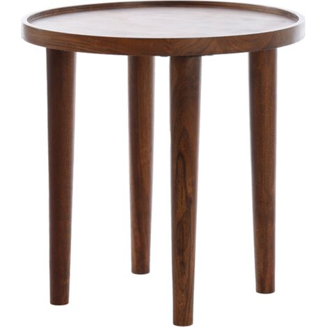 Light & Living Runder Beistelltisch QIANO aus Akazienholz Braun –