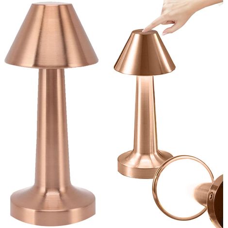Lampe de nuit de table pour chambre à coucher lampe tactile 3 étapes sans fil