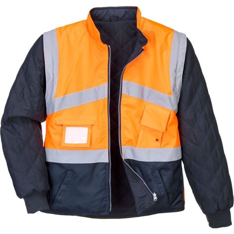 Giacca bicolore alta visibilità - Reversibile | Large - OrNa - NEUTRO (SENZA PERSONALIZZAZIONE) (1/4)
