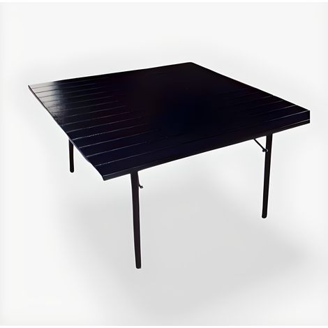 TAVOLO MOD. SANTORINI CM 90X90 H. 75 IN ACCIAIO NERO (1/2)