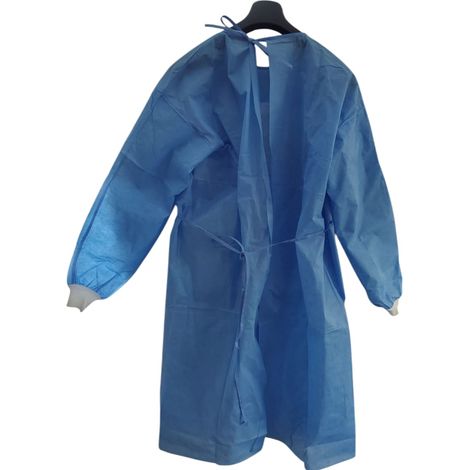 Tablier de protection universel jetable bleu-foxmedz non tissé 40 g L/XL, lot de 10 (1/4)