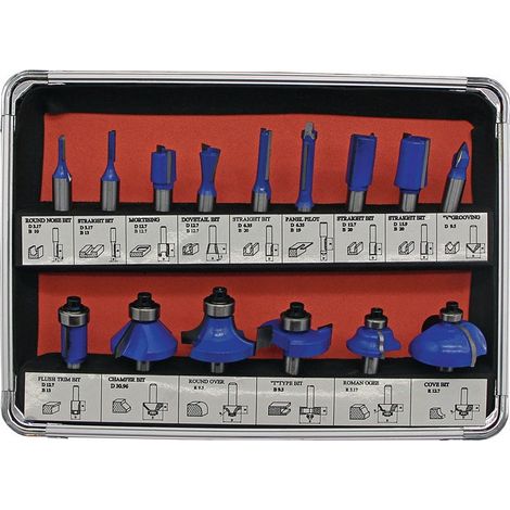Casete de fresadora HM 973CT15A Vástago de 15 piezas D.8mm HM FISCH-TOOLS