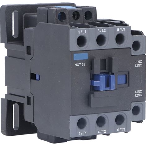 Contacteur 50 Hz CA, contacteur sur rail en plastique thermodurcissable Pa66 avec fonction de commutation automatique NXT-32 50 A (1/5)