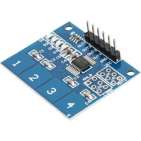 Lot de 5 Modules Capteur Tactile Capacitif TTP224 4 Canaux Interrupteur Numérique (1/5)