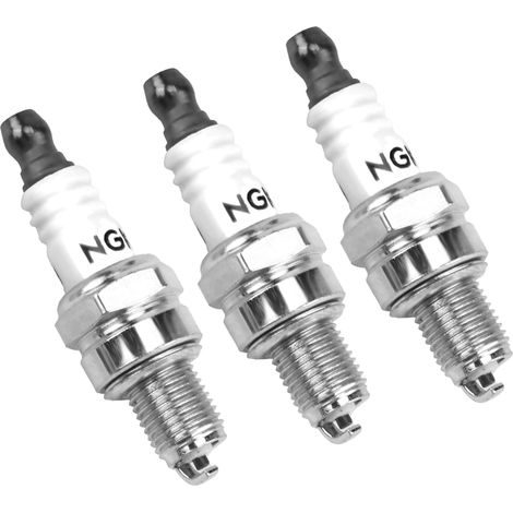 3pcs Bougie Allumage CMR5H Tondeuse pour Compatible NGK CMR5H, Honda, Stihl, Husqvarna, Echo Bougie Tondeuse Durable avec Étincelle Puissante pour Moteurs de Jardin et Outils Thermiques (1/5)
