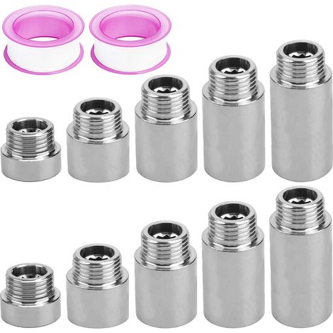rallonge Robinet Exterieur Jardin 10-50mm, Raccord Tube Allonge Inox, Rallonge pour Pomme de Douche (1/5)