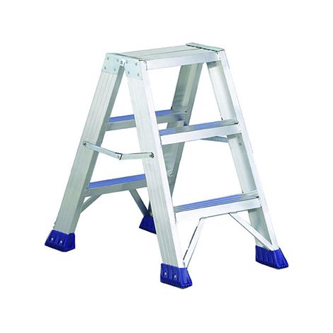 Escabeau double 2x4 marches - Hauteur max. de travail 2.80m - Longueur pliée 0,91m - SVE-SPUNTOS14