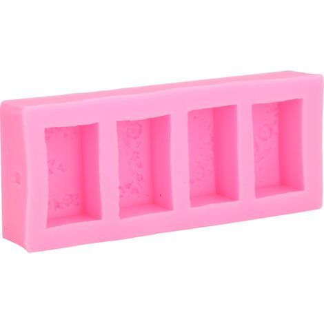 Moule en Silicone à 4 Fleurs pour Savon, Gâteau, Pudding et Décoration (1/5)