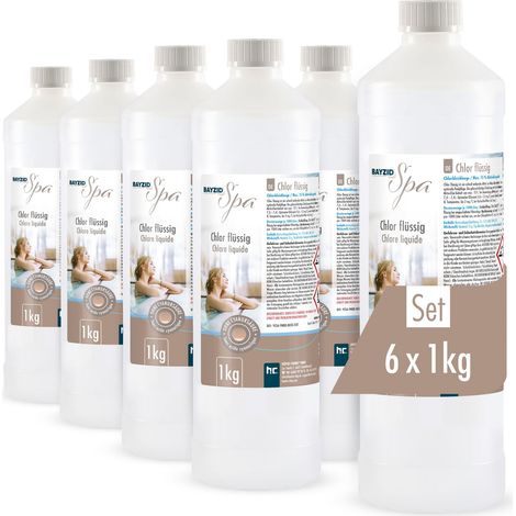 6x 1 kg BAYZID® SPA Chlor flüssig für Whirlpools & Planschbecken (1/5)