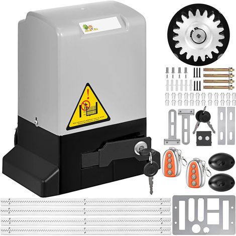 Ouvre-Porte Coulissant, 600kg, Ouvre Portail Automatique 4 m avec Télécommandes, Moteur de Portail Électrique pour Allée Roulante, Kit Système Sécurité Opérateur de Portail (1/5)
