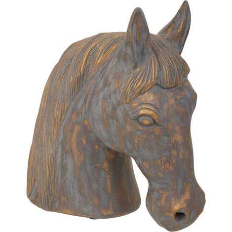 Figura decoración de poliresina gris 31x15x31