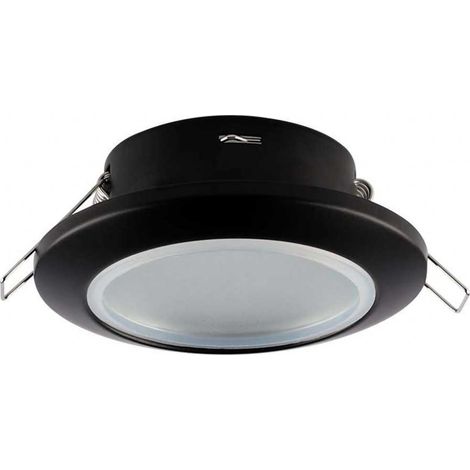 V-TAC VT-981 portafaretto led da incasso rotondo bombato faretto GU10 colore nero in policarbonato IP44 sku 6699