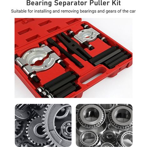 Kit d'extracteurs de roulements, extracteur robuste pour moyeu de roue, pignon de transmission, outil de réparation automobile, 14 pièces (1/5)
