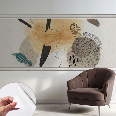Fotomurale adesivo - murale da parete - Carta da parati autoadesiva - design parete moderno - Composizione astratta 250x104 cm (1/5)