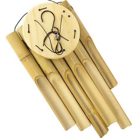 Bambus-Windspiel, 87,6 cm (34,5 Zoll), handgefertigt, Wandbehang, Musik, Bambus