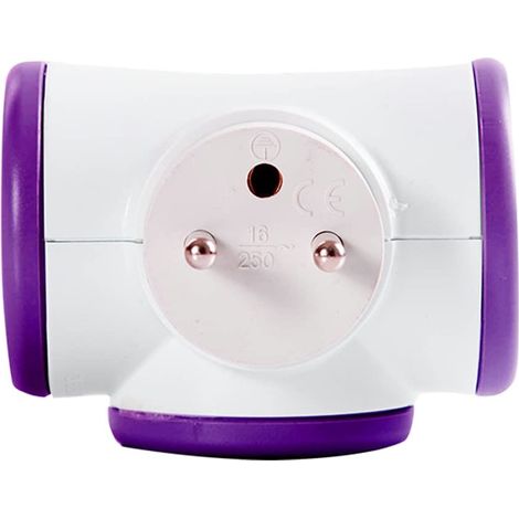 Triplite 3x16A rotative - Violet - Watt and Co (1/3)