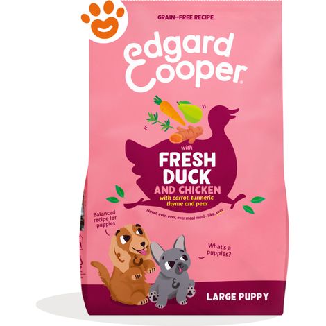 Edgard Cooper Dog Puppy con Anatra e Pollo - Sacco 2,5 Kg -