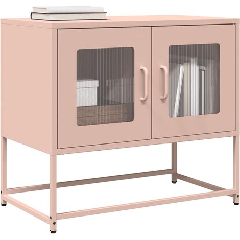 TV-Schrank Rosa 68x39x60,5 cm Kaltgewalzter Stahl