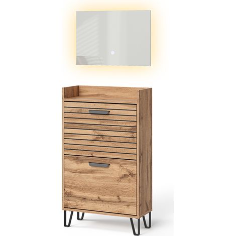 Armario Amber, Roble Wotan, 59.8 x 100 cm 2 partes, Vicco