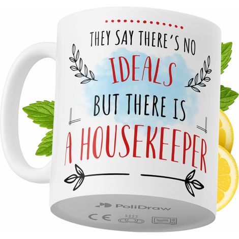 Mug humoristique pour femme de ménage, avec un texte amusant et un design graphique original. Idéal pour les anniversaires, les fêtes et les occasions spéciales. Mug premium pour la maison, le bureau 