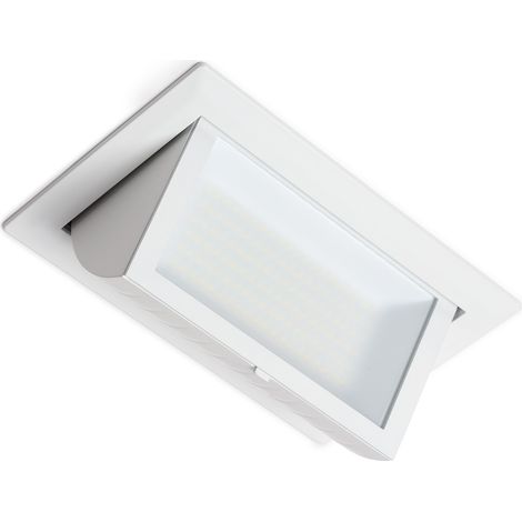 Downlight LED 40W Rectangular Direccionable Chip OSRAM CCT Seleccionable 120 lm/W Corte 210x125 mm Seleccionable (Neutro-Frío) (1/5)