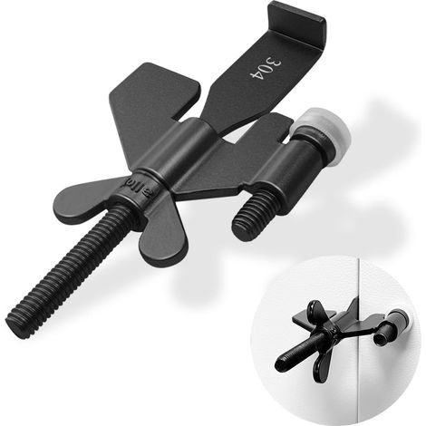 Serrure Porte Portable 2 Parties Sécurité Noire (1/3)