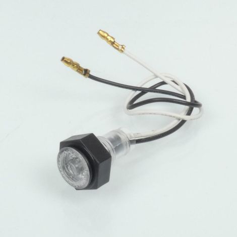Mini feu de position veilleuse LED blanche 12V filetage M12 pour