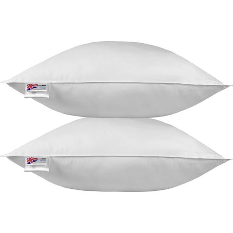 HOMESCAPES Duck Feather & Down Euro Continental Square Pillow Pair - 80cm x 80cm (32"x32")