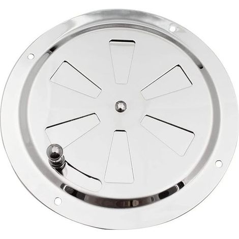 Grille de Ventilation Rond Aération Réglable en Acier Inox, Ouverture d'Évent pour Entrée et Sortie d'Air (1/5)