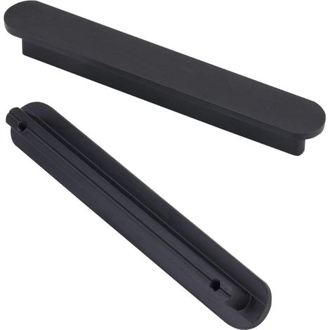 Set di 6 maniglie nere per mobili da cucina - Maniglie per mobili, Maniglie per mobili in lega di zinco nero opaco, Interasse fori 64 mm -Crezuo