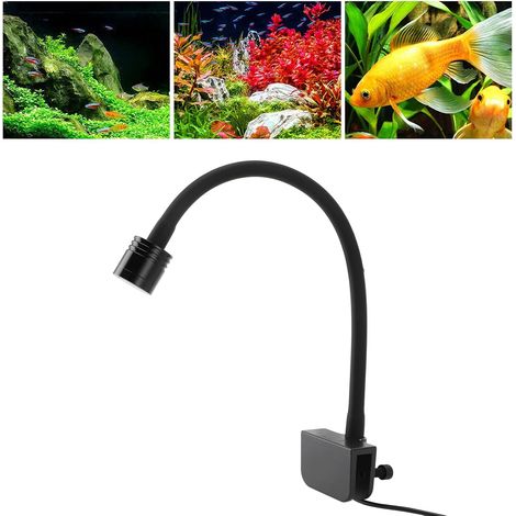 Lampe à Pince Réglable pour Aquarium, Ampoules LED à économie D'énergie à 360 Degrés pour Plantes et Poissons (Lumière chaude) (1/5)