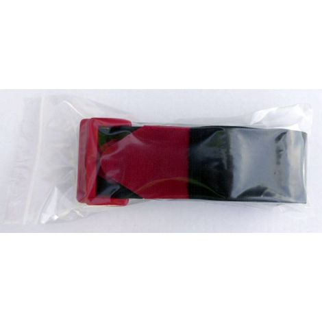 TRU COMPONENTS 690-330-Bag Nastro a strappo con fibbia Lato morbido e lato rigido (L x L) 600 mm x 38 mm Nero, Rosso 2 (1/5)