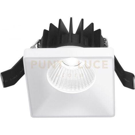 GFA303- FARETTO DA INCASSO IN ALLUMINIO A LED 3000K 700LM 9W QUADRATO 7CM BIANCO