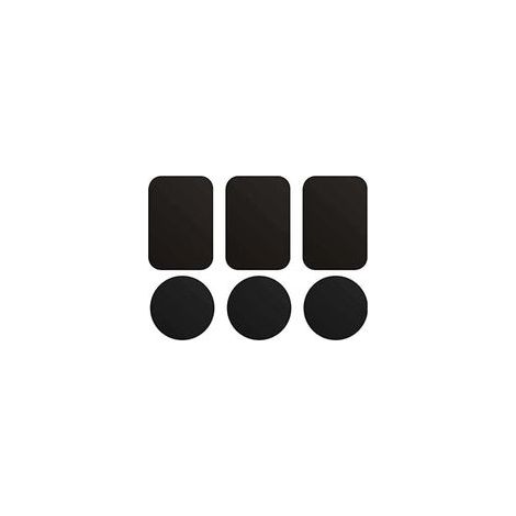 6 Plaques Métalliques Adhésives pour Support Téléphone Voiture Aimanté, Disques Magnétiques Universels Compatibles Tous Supports (1/4)