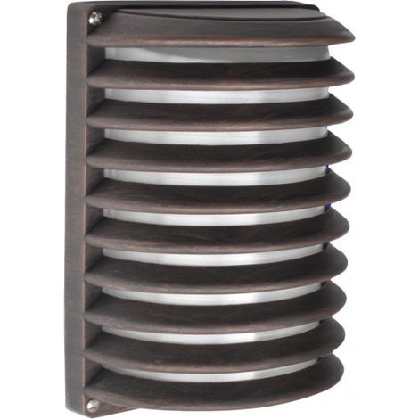 Achernar lampada da parete per esterni alluminio 1xe27 marrone ip44 25,5x18x13x13 cm