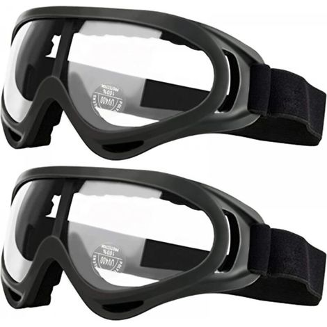 Lot de 2 lunettes de sécurité avec et UV parfaites, protection anti-buée pour les pistolets à mousse (1/5)
