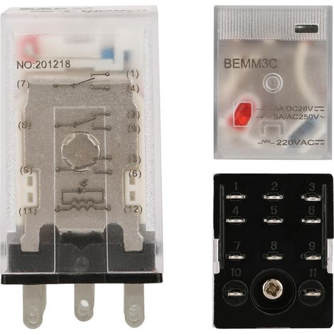 Zwischenrelais, elektromagnetisch, 11 Pins, 5 A, 220 V Wechselstrom (1/5)