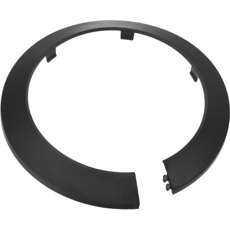 Copritubo decorativo monoblocco, adatto per tubi con diametro esterno di 110 mm — per tubi di alimentazione idrica e di scarico con flange/coperture decorative [Nero] (1/5)