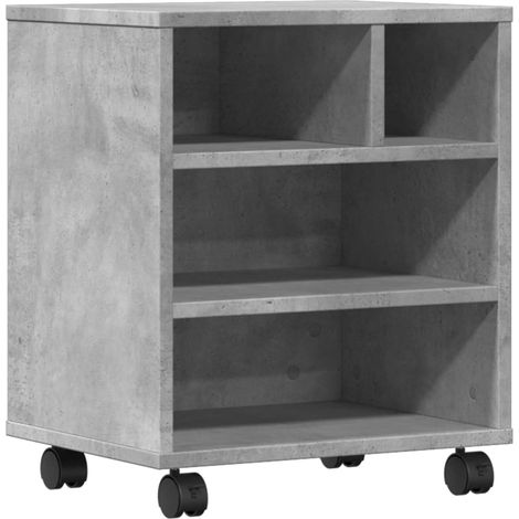 Maison Exclusive - Soporte para impresora con ruedas gris hormigó