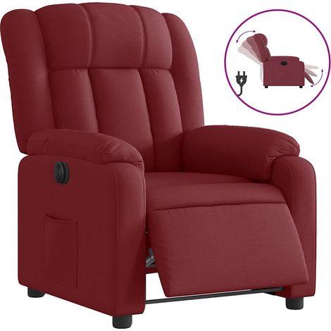 Maison Exclusive - Relaxsessel Elektrisch Weinrot Stoff