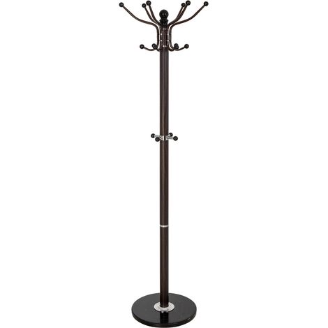 Perchero de metal con paraguero y 6 ganchos D36x173h cm