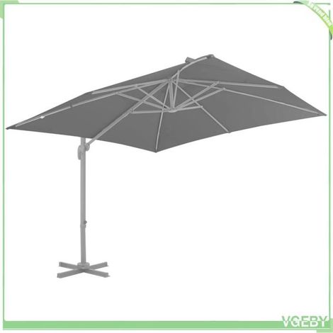 Parasol de jardin déporté - FAFEICY - 44636 - 300 x 300 cm - Aluminium enduit de poudre - Toile polyester anti-UV (1/5)