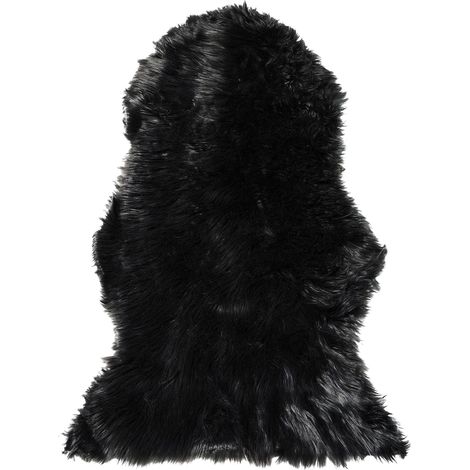 Faux Sheepskin Rug Black 63 x 95 cm High Pile Rustic MUNGO (1/5)