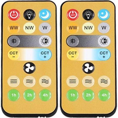 Lot de 2 interrupteurs sans fil avec télécommande à 3 vitesses et minuterie pour ventilateur de plafond E27 (1 à 4 heures). (1/5)