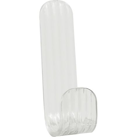 Wall Hook, Transparent PET Adhesive Hook, J-Shaped Design, No Drilling Required, No Trace Removal, Space-Saving Hanging Hook for Kitchen and Bathroom Doors (1/5)