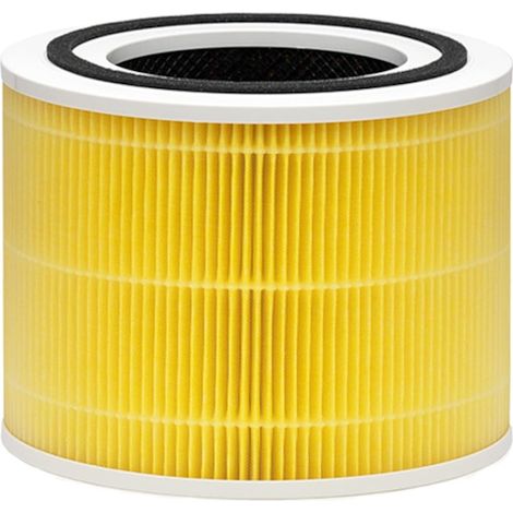 Filtre de rechange pour purificateur d'air LEVOIT Core 300/300S, jaune, 3 en 1 : préfiltre, filtre HEPA véritable, filtre à charbon actif, anti-allergique. (1/5)