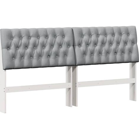Maison Exclusive - Cabecero tapizado Gris Claro 180 cm Madera de (1/5)